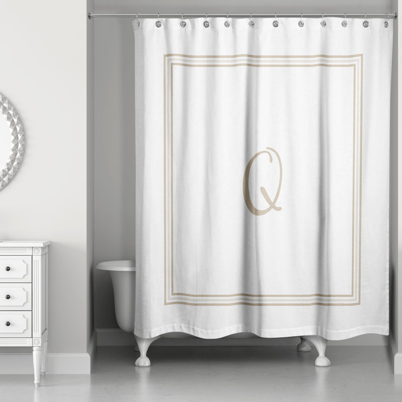 Rideau de douche simple , Q, Beige
