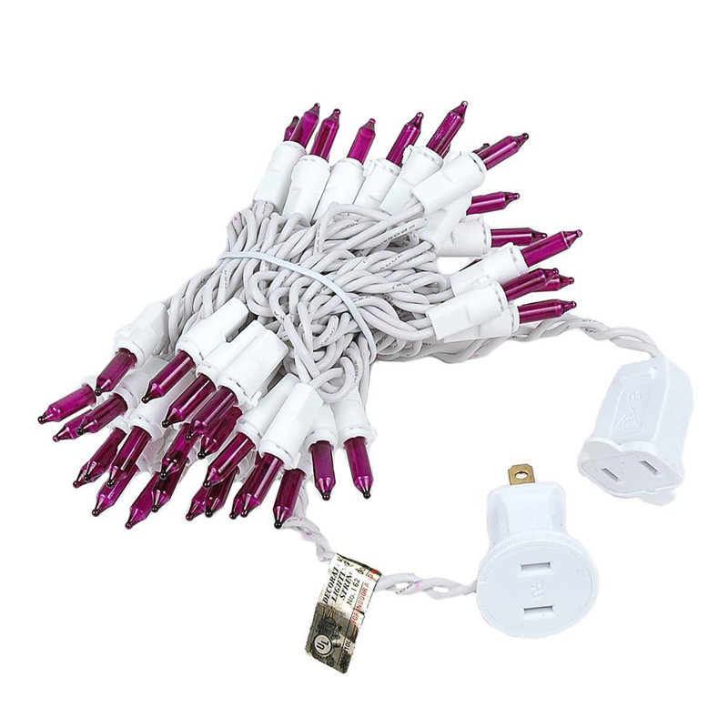 Mini-chaîne pour l’extérieur 11'50 ampoules Pirtle, Mauve, blanc