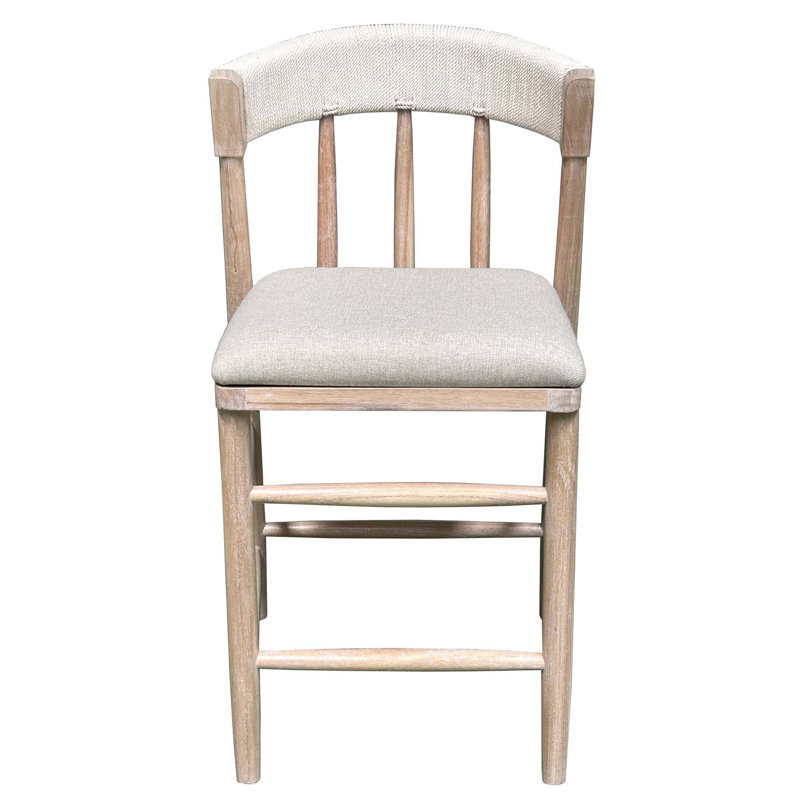 Alto Back Counter Stool White Wash, Counter Stool (24.5" Seat Height), Cream