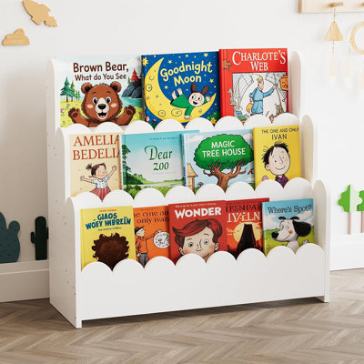 Bibliothèque en bois Montessori-Style pour tout-petits