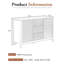 Buffet 47,2 po avec 3 tablettes réglables et 3 tiroirs-1801675252