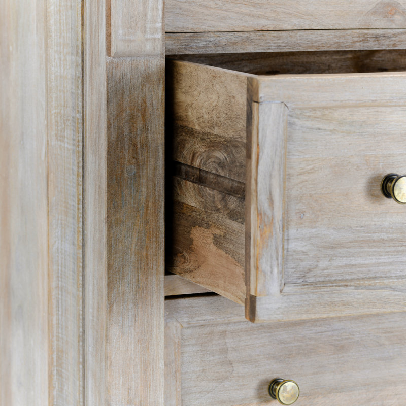 Adelaide 6 - Drawer Solid Wood Dresser, White Wash