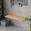 Table pliante murale pliante avec plateau en bois et supports en acier robustes
