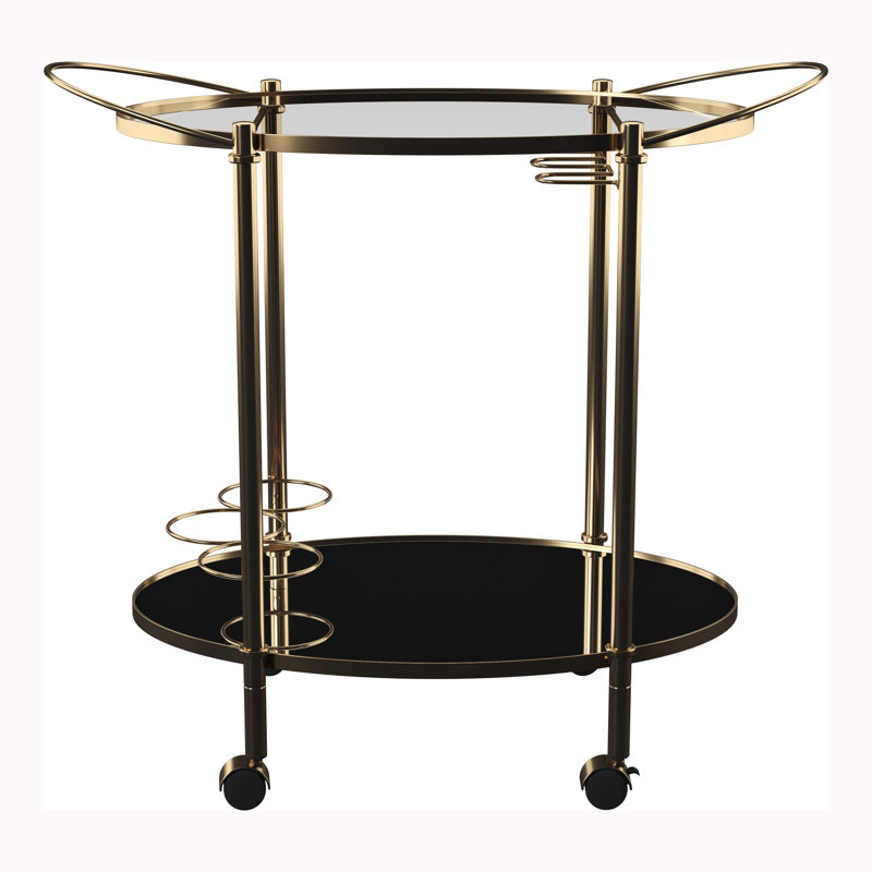 Metal Bar Cart, Champagne