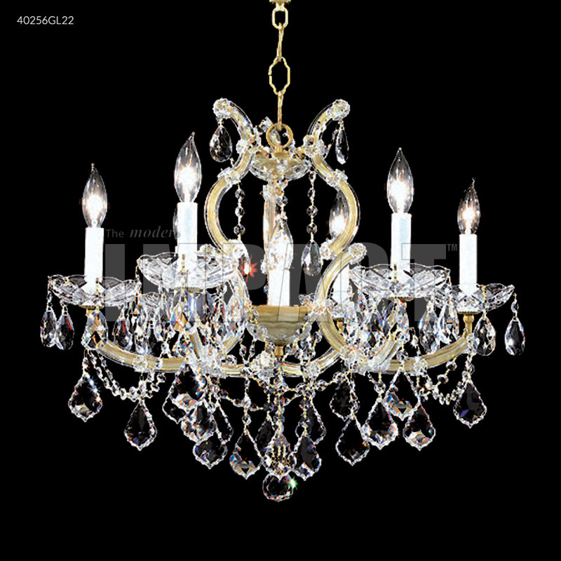 Maria Theresa 7 - Light Chandelier, Clear, Swarovski Strass, Gold Lustre