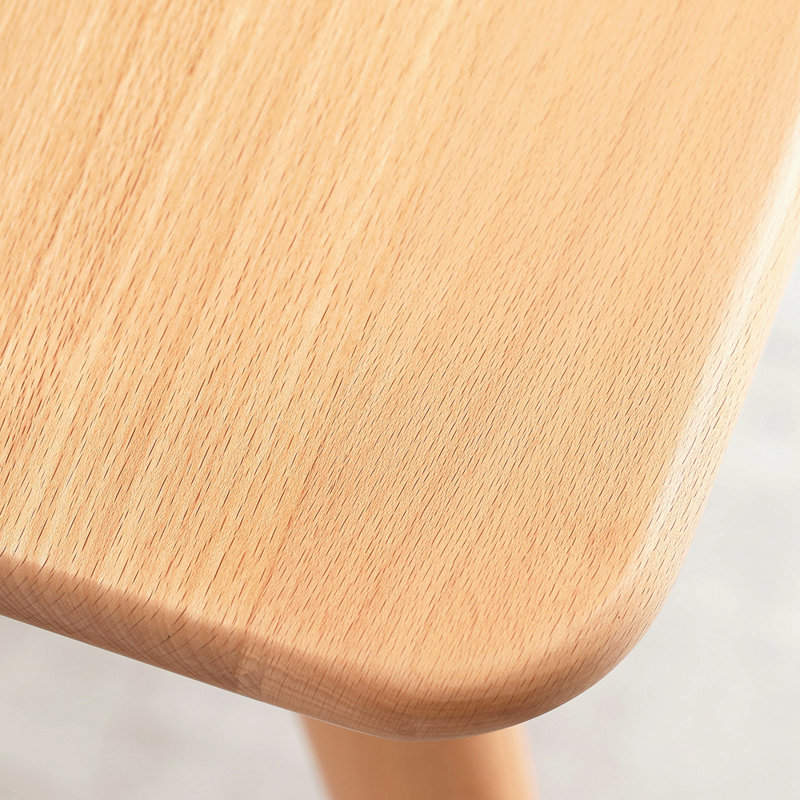 Solid Wood Computer Desk - 47'' Large Size Office Desk With 2 Drawers, Modern Simple Style PC Table With Gap Design For Home Office, Work, Student, Study, Makeup Workstation (Beech)