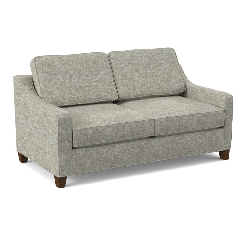 Clark 74" Square Arm Sofa with Reversible Cushions, Cafelle, Archetype Quartz