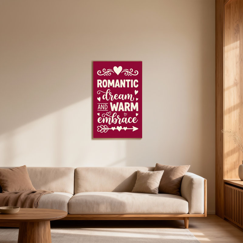 Saint-Valentin Rêve romantique et étreinte chaleureuse, H 48 po x l 32 po