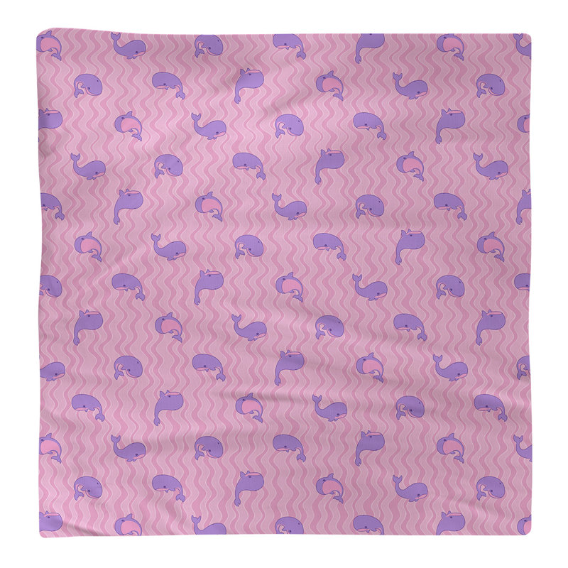Polyester Geometric Square Napkin, 0.1" H x 22" W x 22" D, Pink/Purple, Polyester Twill