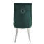 Ensemble de 2 chaises d'appoint en tissu vert et acier inoxydable