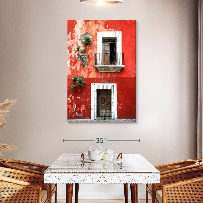 Lilie Red Facade, 48" H x 32" W