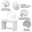 Élégant meuble-lavabo crème de 39 pouces avec miroir lumineux à écran tactile et tiroirs spacieux - Parfait pour le décor de votre chambre à coucher-845089035