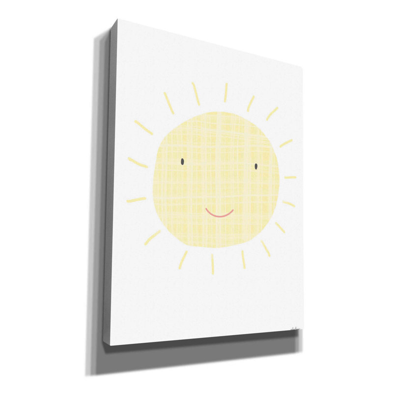 «Happy Sun» par L. Larson, art mural sur toile, H 54 po x l 40 po x P 1,5 po