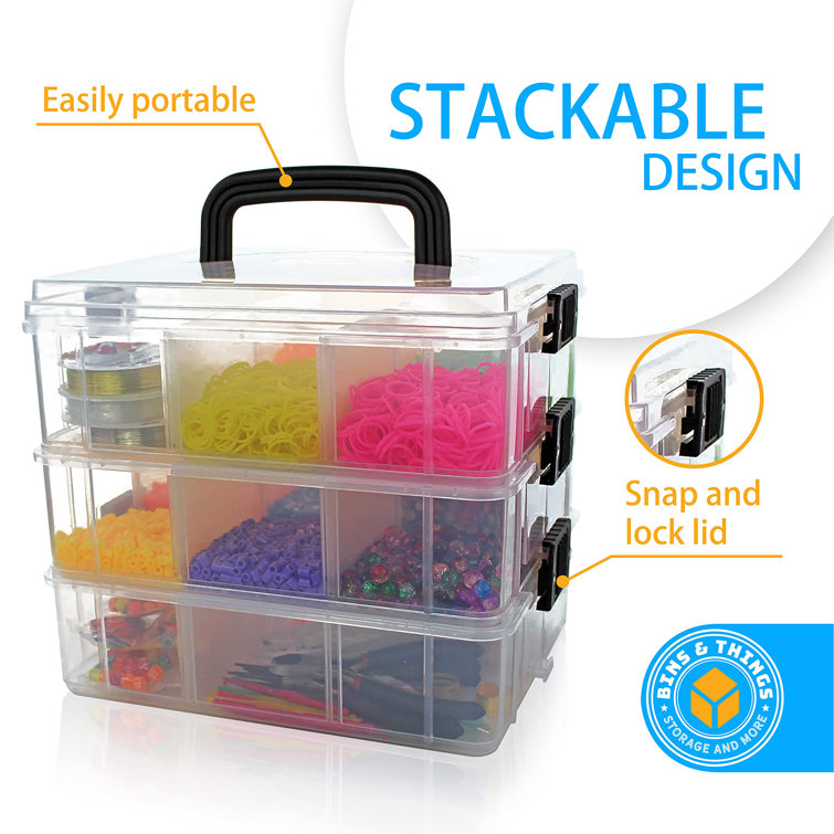 JTJ Sourcing Bins & Things Stackable Storage Container With 18 Adjustable  Compartments - Clear - Craft Storage / Craft Organizers And Storage - Bead Organizer  Box / Art Supply Organizer - Wayfair Canada