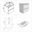 Nikole 500mm Single Bathroom Vanity with Drop In Ceramic Basin-721300341