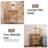 Farmhouse Nightstands Set Of 2, Modern End Tables With Open Shelf, Large Wooden Bedside Tables For Bedroom Or Living Room, Oak-914993485