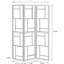 3 paravents de paravent noir, finition épurée, panneaux de papier blanc pour l'intimité et un éclairage doux, décor en bois d'hévéa robuste - effet d'éclairage de structure adaptable, fondation polyvalente