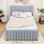 Lit tapissier élégant en velours avec lit gigogne simple-2087102657-2087102659