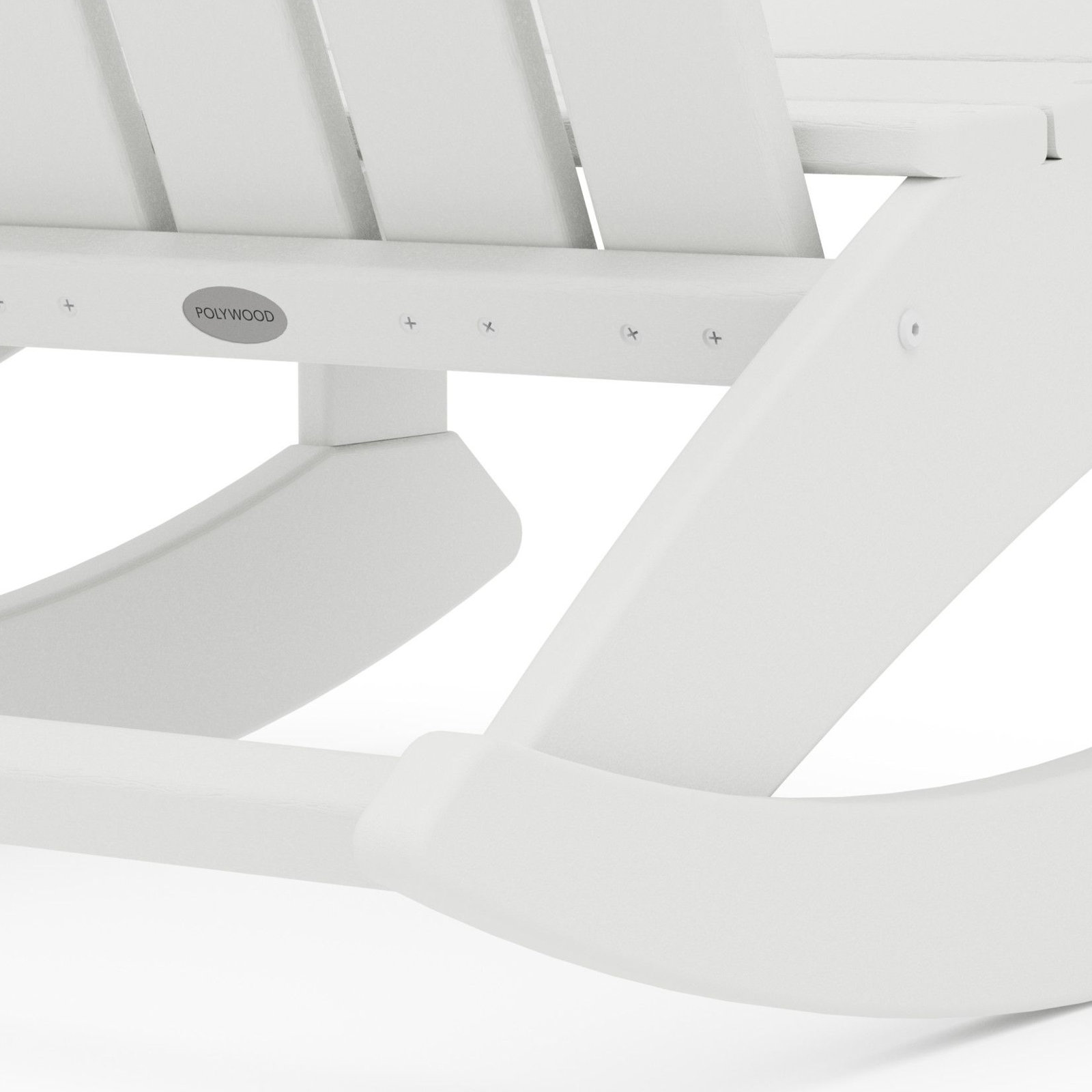 POLYWOOD® Vineyard Adirondack Rocking Chair, White