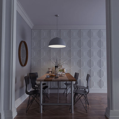 19.625" H x 19.625" W Wall Paneling in White (12-pack)