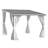 White Hard Top Lean To Gazebo Pergola With Curtains And Mosquito Netting-123829709