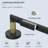 Fresco Black Gold 5 pieces Decorative Bathroom Hardware sets-126364229