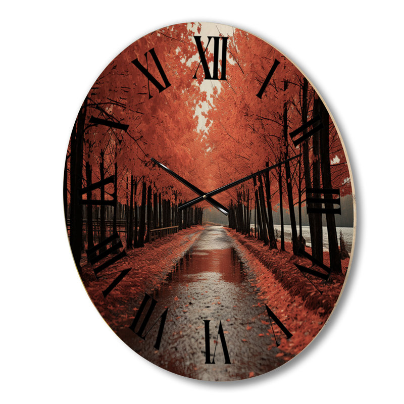 Horloge murale Canada Orange Autumn Symphony IV - Trees, Moyenne