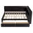 L-Shaped Bookcases Bed With Power Outlets, USB Charging Ports,Two Drawers-1886304742-1886304741