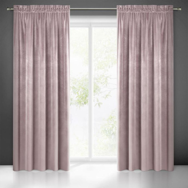 Blackout Curtain Panel Pair, Powder Tape