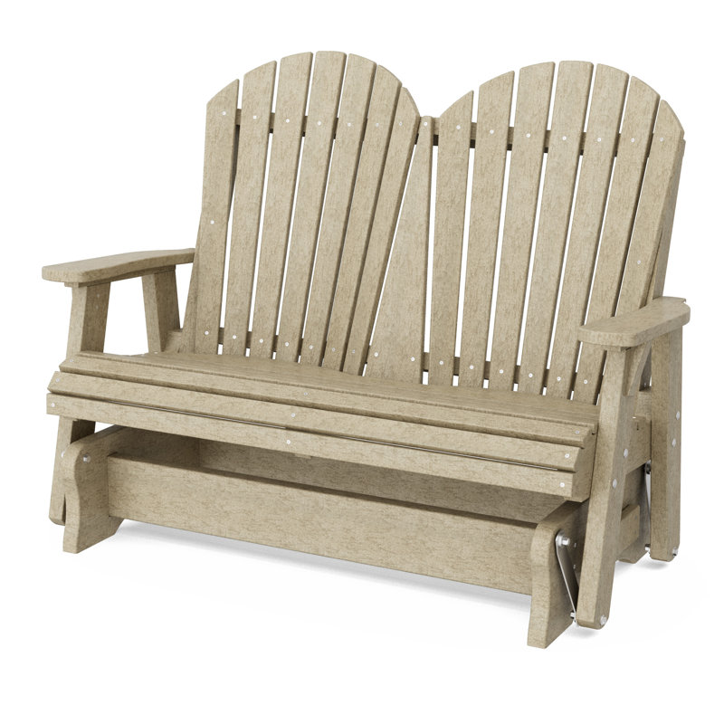 Fauteuil oscillant double Heritage, Bois patiné