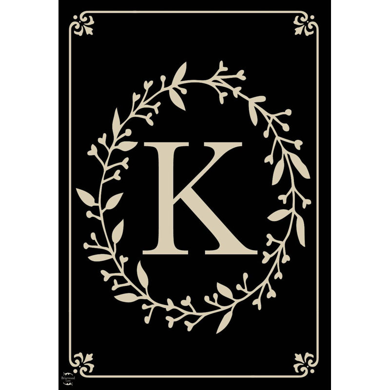  Classic Monogram Letter K Garden Flag