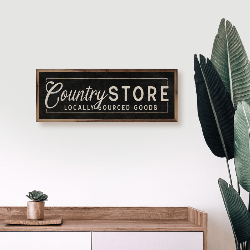 Bordure noire Country Store, Noir, L 12 po x H 4 po