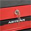 Armoire à outils en métal avec 6 tiroirs, armoire à outils à 6 tiroirs de 20 po avec glissières à roulement à billes, organisateur de boîte à outils en acier - rouge et noir-280139754