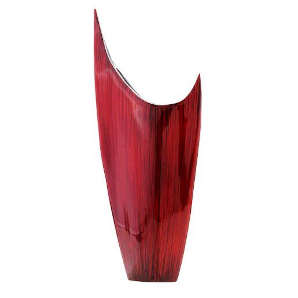 Mcculloch Acentuada Pointed Red Glaze Vase Astoria Grand 