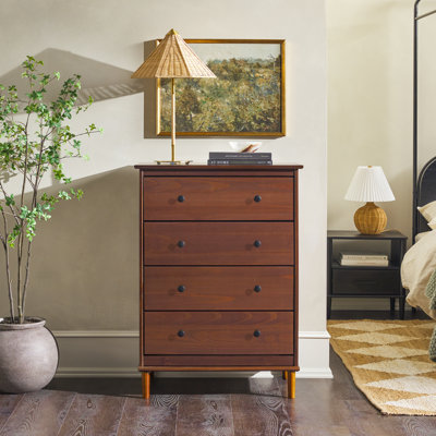 Bhuneshwar Solid Wood 4-Drawer Dresser