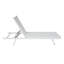 Chaise longue blanche, chaise longue d'extérieur