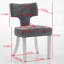 Ensemble de 2 chaises de salle à manger, chaise d'appoint rembourrée Farmhouse avec dossier incurvé-1441466713