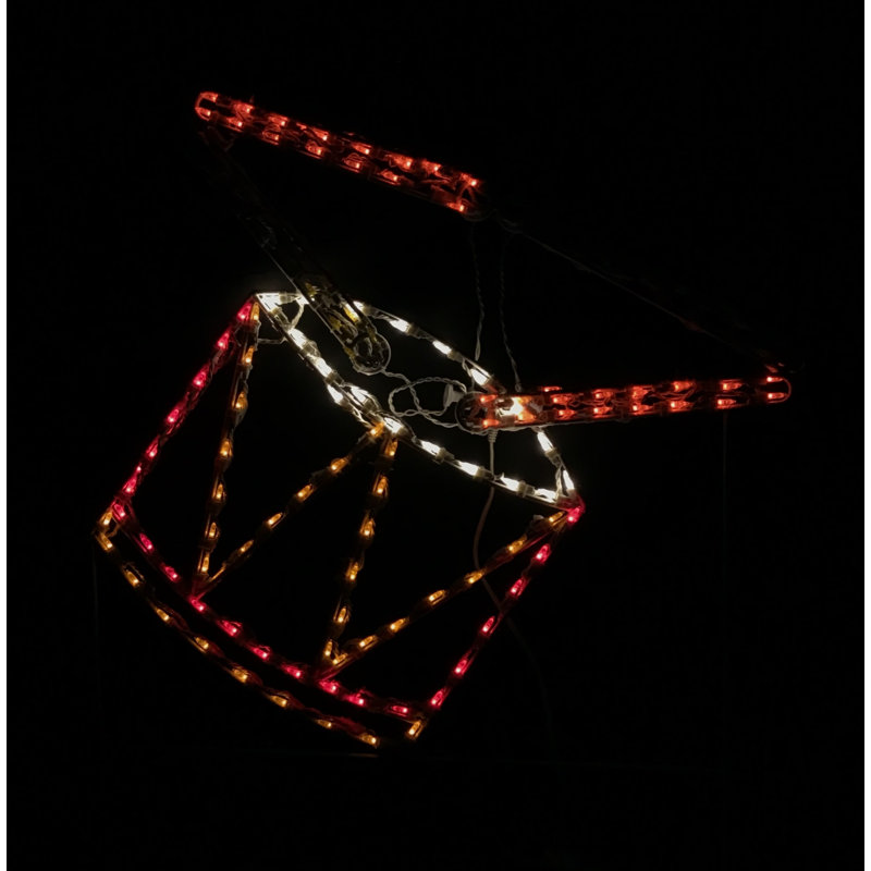 Tambour animé avec bâtons lumineux