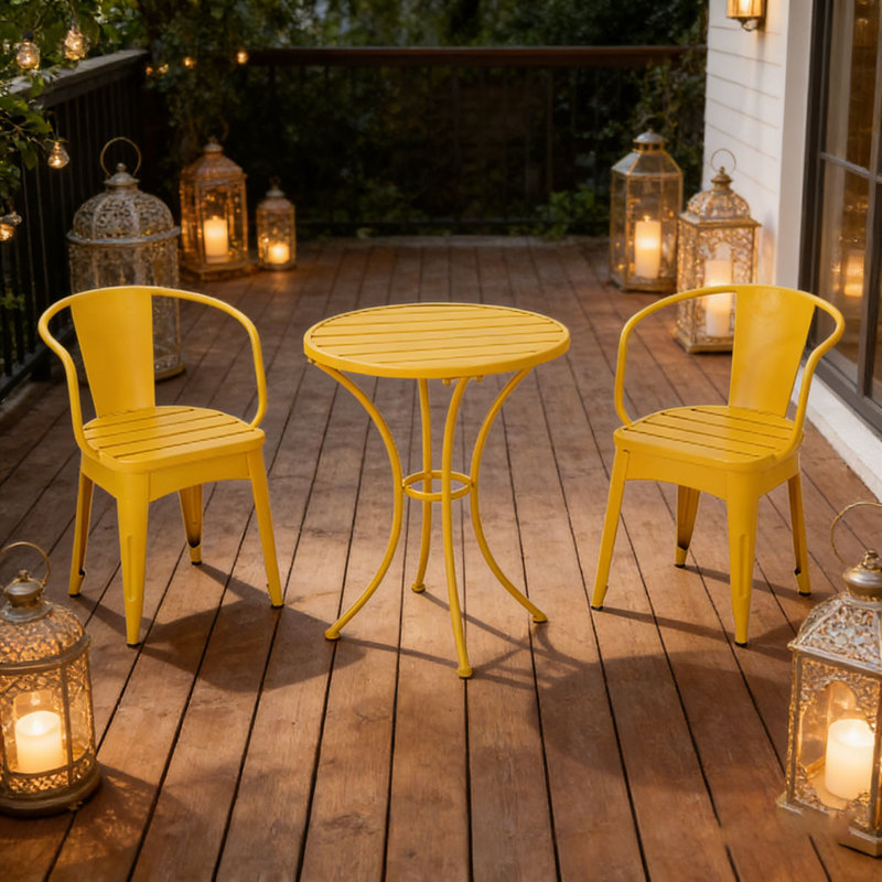 Ensemble d'extérieur 3 pièces, Jaune