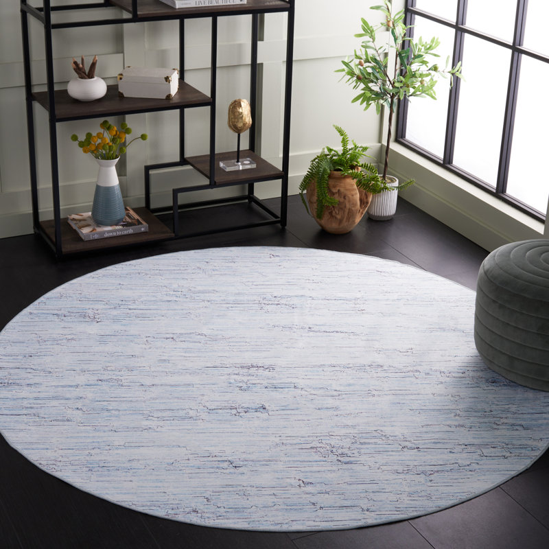 Tapis gris / turquoise Kochyar 914, Rond 6 pi