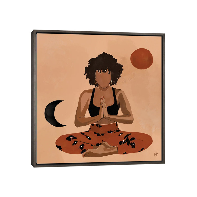 « Harmony » par Bria Nicole-impression d’art graphique, Toile encadrée de bois rustique foncé, Pas de tapis