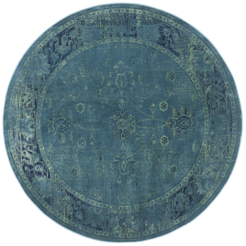 Drumcrow Oriental Viscose Area Rug, Round 183 cm