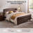 Velvet Upholstered  Bed  with Wingback Headboard-1987845051