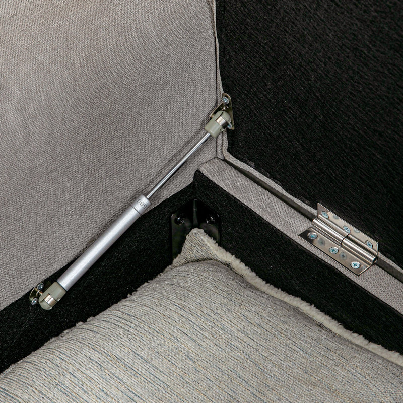 Banc de rangement avec repose-pieds HOMcom, Gris clair, Gris clair
