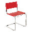 Chaise d'appoint Mart Stam Cantilever avec structure en acier chromé (différentes couleurs de cuir reconstitué)-638798508