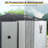 8Ft X 4Ft Outdoor Metal Storage Shed With Window And Metal Foundation For Backyard, Patio, Lawn --White And Black-123375626