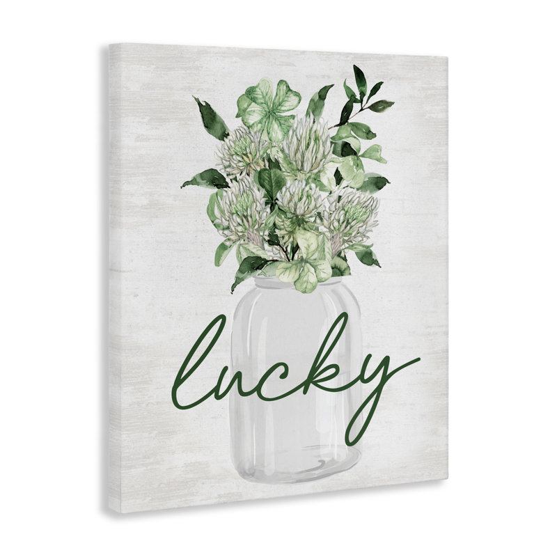 Lucky Spring Botanicals Canvas, design by Lettered and Lined, 20" H x 16" W