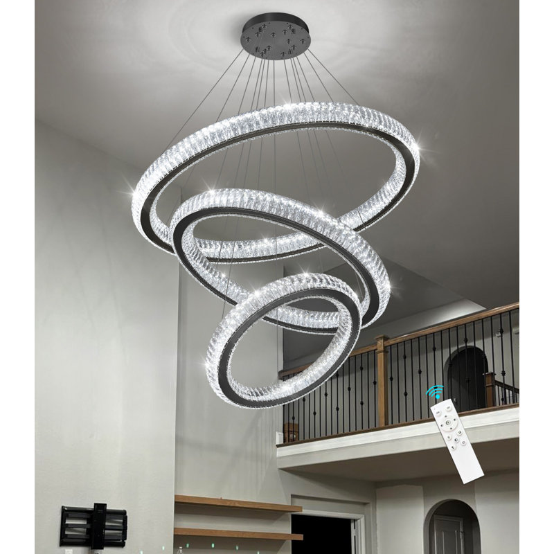 Lustre moderne à lumière DEL, Black