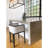 Upholstered Counter Stool with Solid Wood Frame