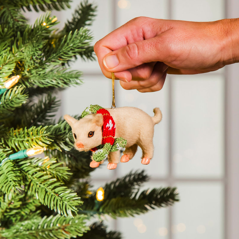 Ornement figurine suspendu pour animaux à la ferme à fourrure